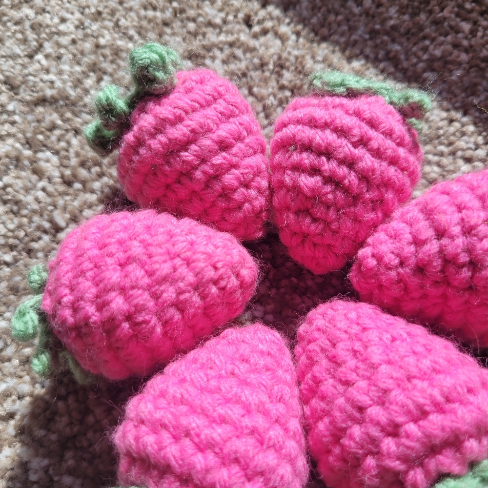 Crochet Strawberry Set - Picture 2 of 5